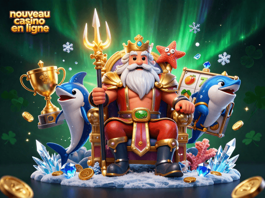 Obtenez des gains sur le nouveau casino en ligne avec un roi Neptune et des machines à sous animées.