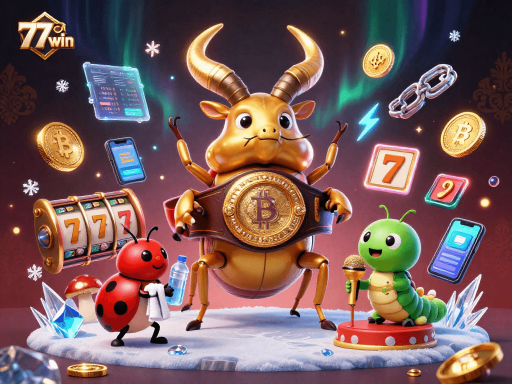 Experience thrilling gaming action at 77win with vibrant slots, jackpots, and crypto elements.