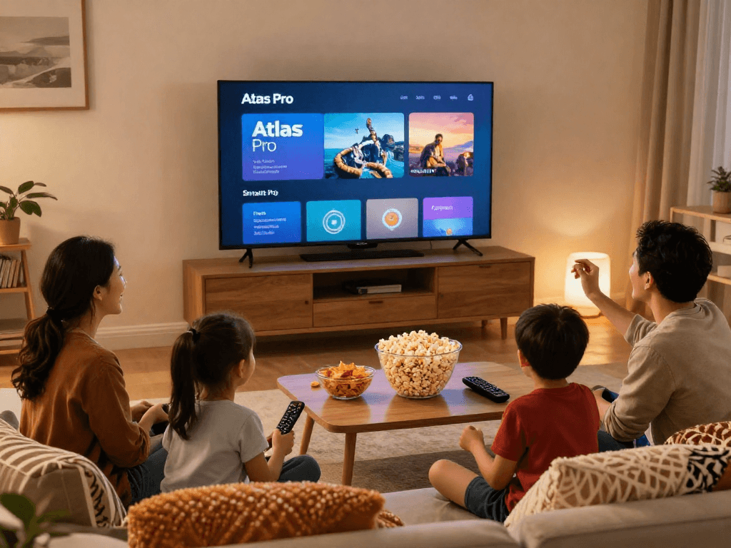 Installez Atlas Pro sur votre Samsung pour profiter de soirées cinéma en famille.